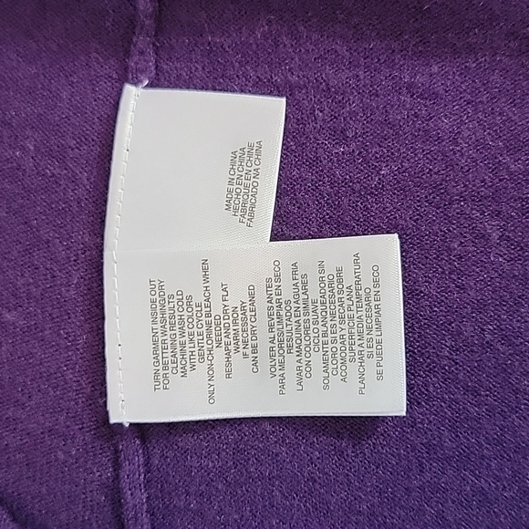 Anne Klein Women's Purple Long Sleeve Knit Sweater, S - Picture 7 of 9